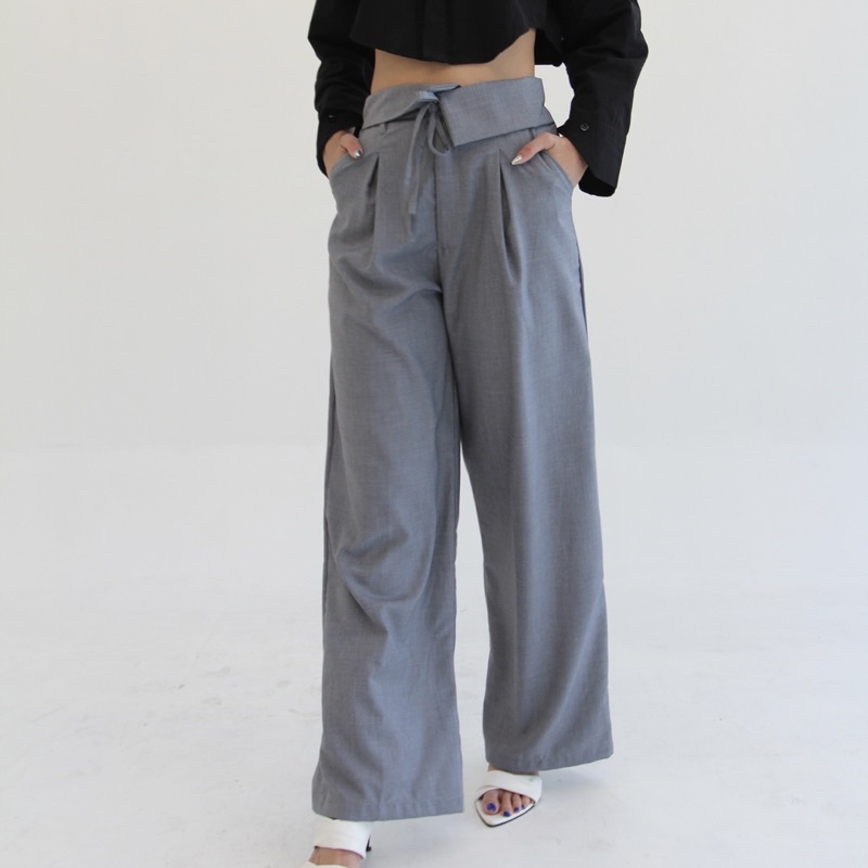 KAL PANTS | Celana Panjang Highwaist Kulot Wanita / Loose Cullote Pants / Linen Trousers