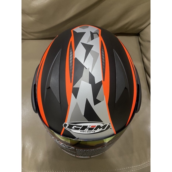 Helm Dewasa GHM Vista Armor Hitam Orange SNI Terlaris