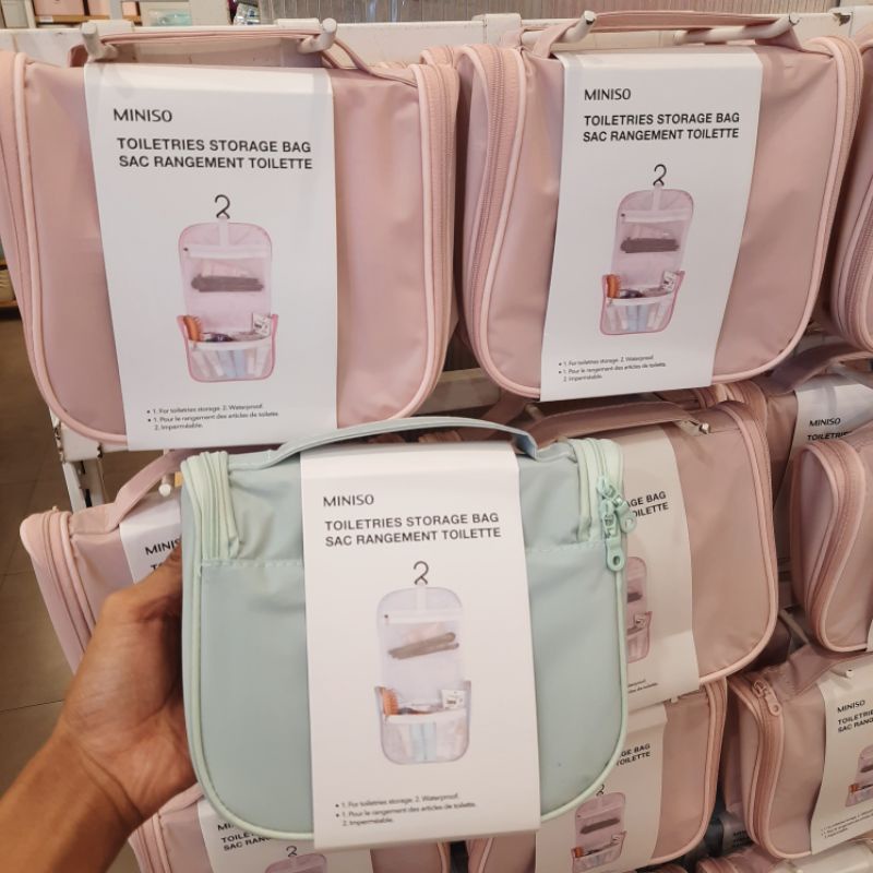 Jual Toiletry Storage travel Bag MINISO Shopee Indonesia