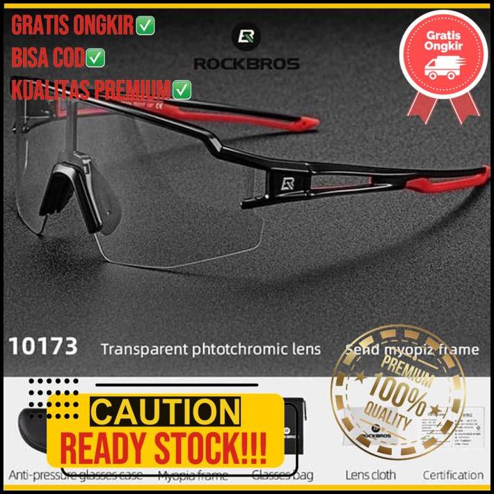 Kacamata Gowes Rockbros 10173 Photocromic Pria Wanita Original Sepeda