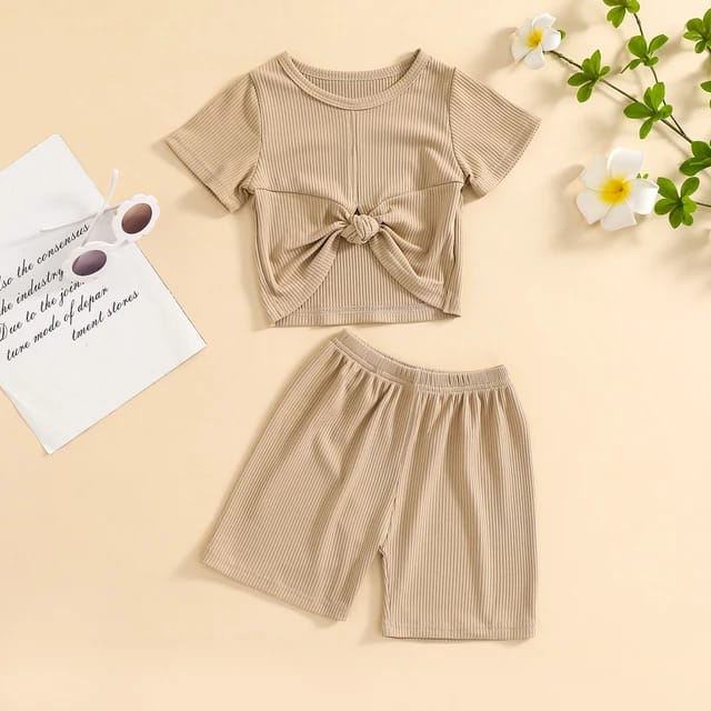 BEFAST - ZTL OOTD Setelan Anak NABIL / SETELAN ANAK MILA / Oneset Anak-Anak Perempuan Model Terbaru / Pakaian Santai Casual Anak / Set Atasan Kaos Lengan Pendek+Celana Pendek / Oneset Polos / Setelan Anak Termurah