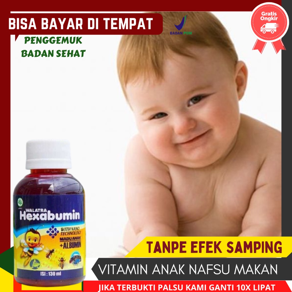 [COD] Hexabumin Penggemuk Badan Anak umur 2-15 tahun 100% Original - Madu Penambah Nafsu Makan & Ber