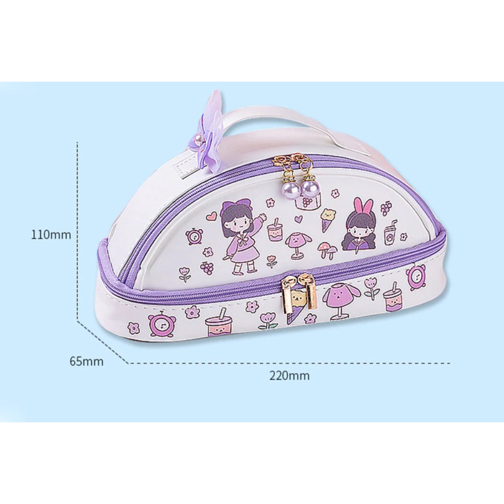 Tempat Kotak Pensil Karakter Lucu Pencil Case Large Capacity CS09