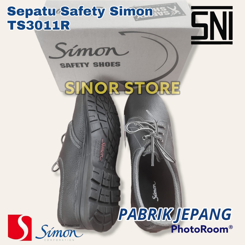 Sepatu Safety SIMON TS3011R Steel Toe Cap Safety Shoes Kulit Sapi