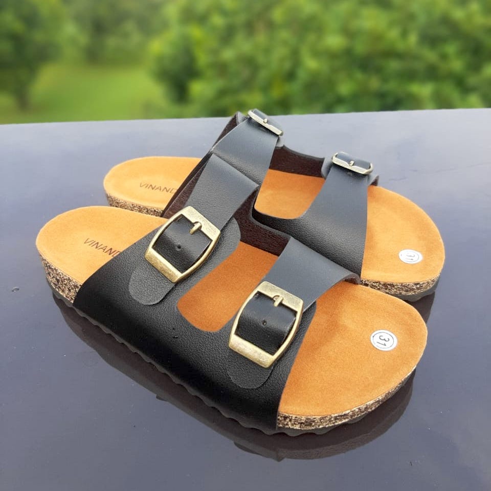 Sandal Wanita Size 37 - 40 TOKOERS SLIP ON SP04 - Sandal Puyuh Perempuan Kulit Sintetis