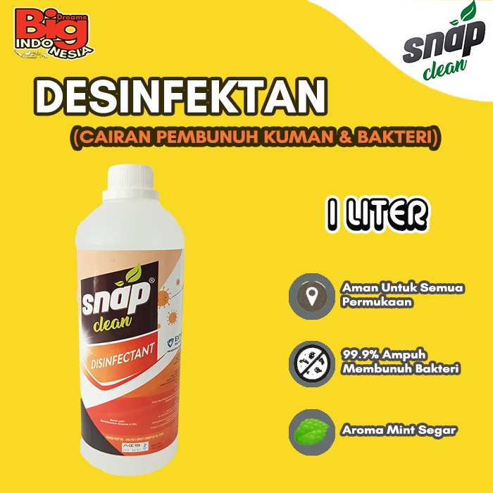 Disinfektan Snap Clean 1 Liter