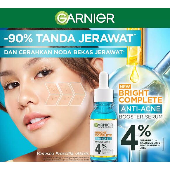 GARNIER Bright Complete Anti Acne Booster Serum 7.5ml / 15ml / 30ml