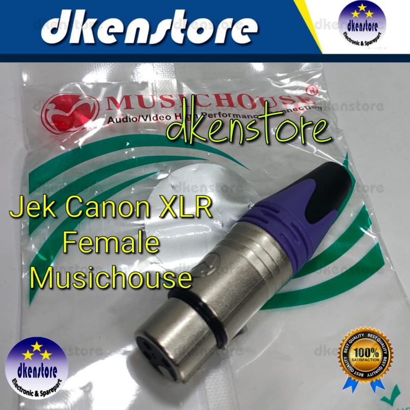 Jek Canon XLR Musichouse Female Cewek Silver