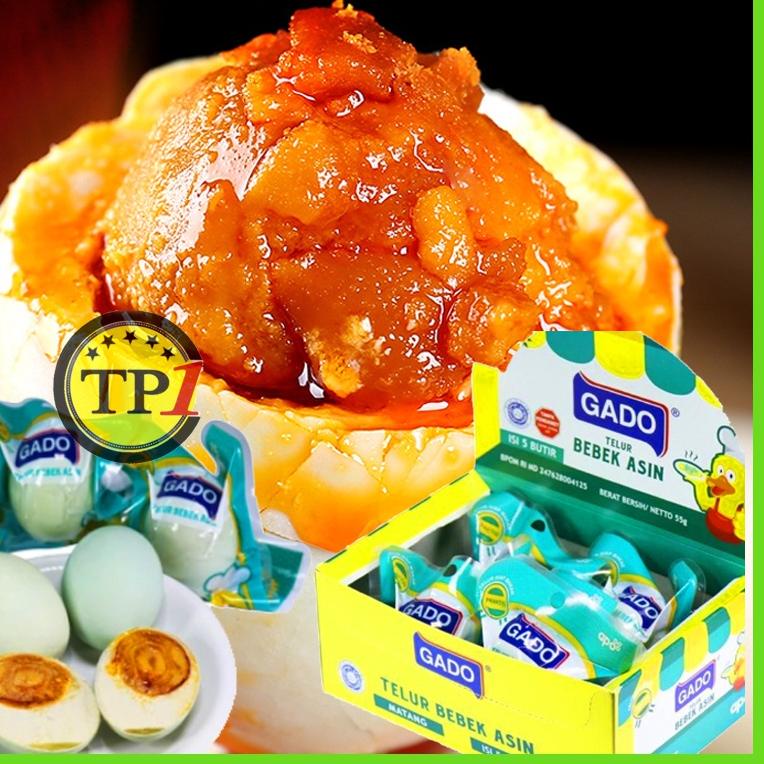 

[⚡erbu Kejutan]Gado Telur Bebek Asin Telur Siap Makan Praktis 1 Butir 55g