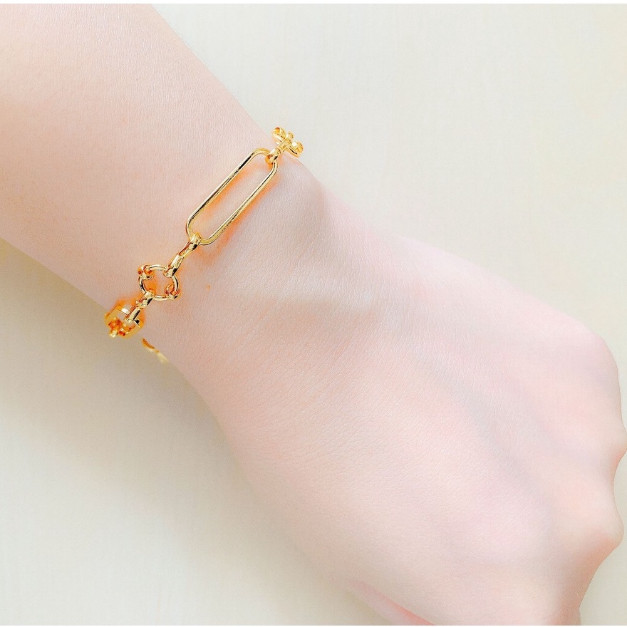 Gelang Wanita Kotak Bangle Gold