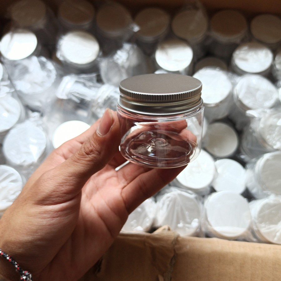 BABEE - POT JAR 50GR TUTUP ALUMINIUM / WADAH SAMBAL / TEMPAT SAMBAL PLASTIK / POT POMADE