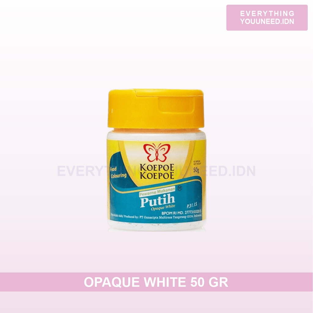 

Opaque White / Pewarna Makanan Putih 50 Gr Koepoe Koepoe