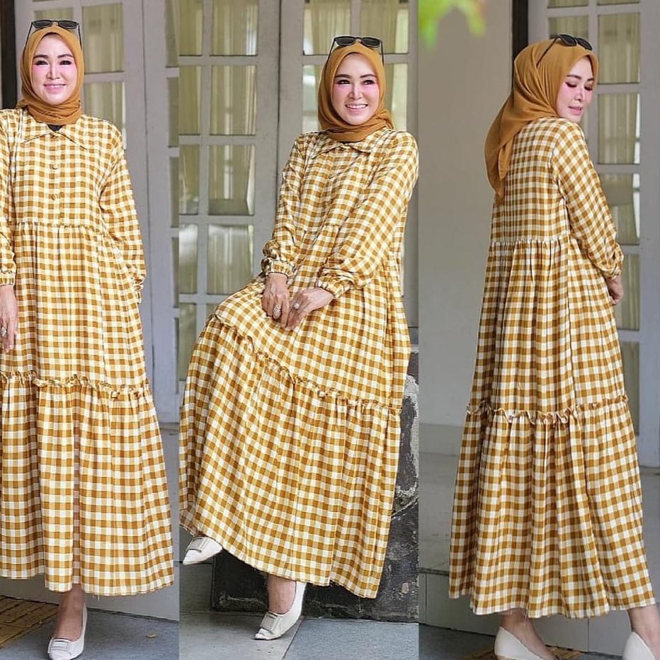 Harga Bersahabat Shaqilla Midi Dress/Pakaian Wanita/Dress Midi/Kekinian 2022