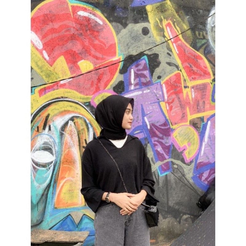 AILA CROP TOP BLOUSE LEHER VNECK