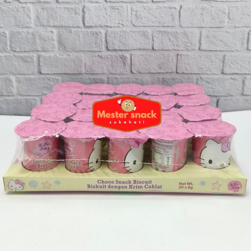 Hello Kitty Choco Snack Biscuit Mini 8 gram (1 pack isi 20 pcs)