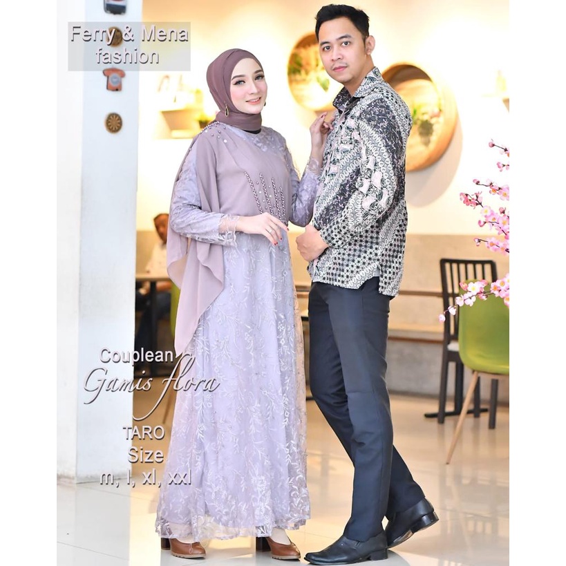 Couple Flora original gamis couple suami istri baju couple suami istri baju couple pasangan baju cou