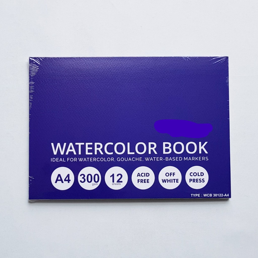 

BUKU GAMBAR CAT AIR GOUACHE WATERCOLOR DRAWING BOOK A4 300 GSM 12'S