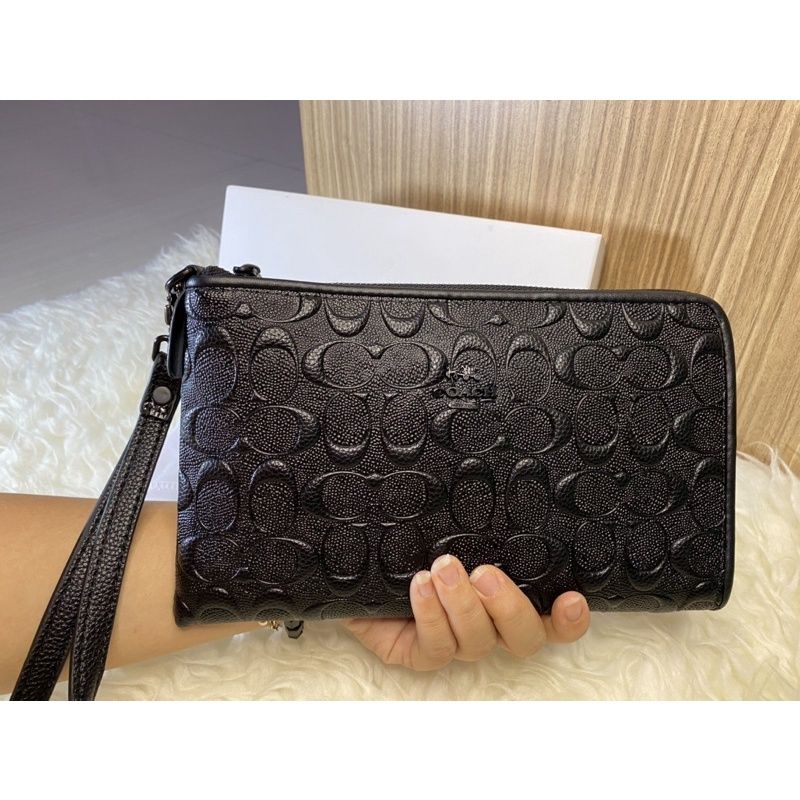 Clutch Cantik Kulit Handbag Pria/Wanita Coach Free Box Original