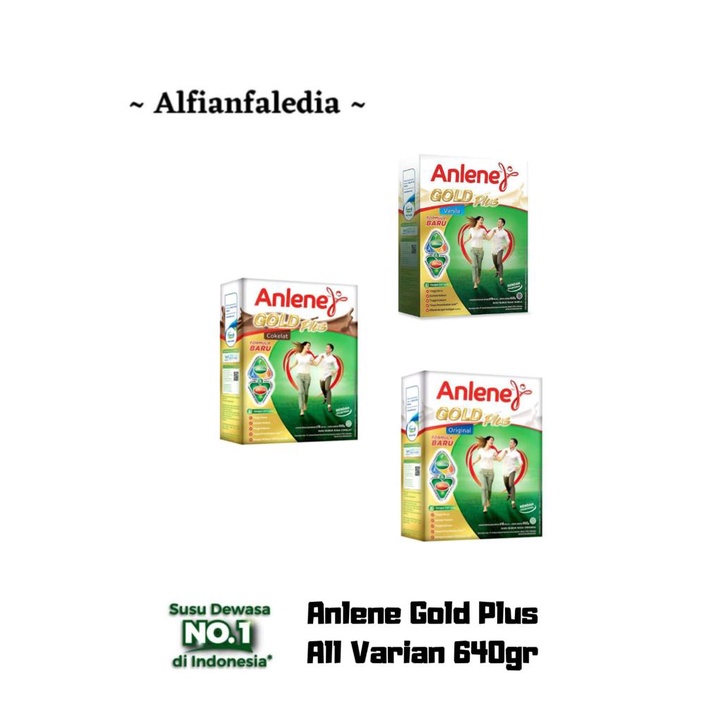 

Anlene Gold Plus Original Vanila Coklat 650/640 gram / Alfian Faledia