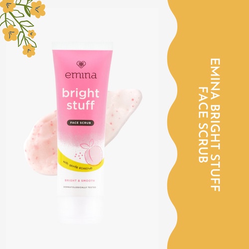 Emina Bright Stuff Face Scrub 50ml | Scrub Wajah RUMAH CANTIK