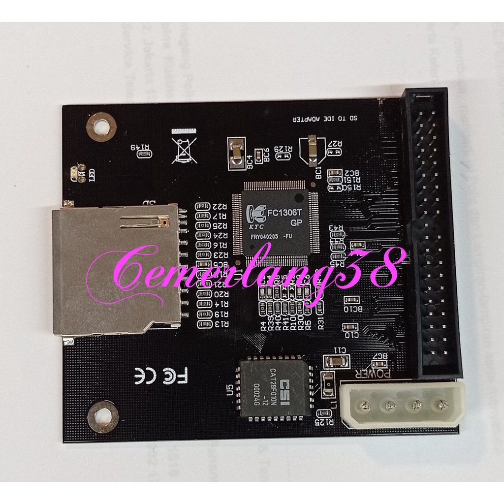 SD SDHC SDXC MMC Card to IDE 40 pin Male adapter
