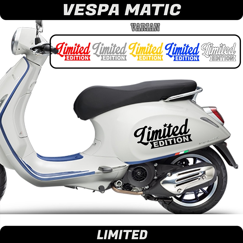 Stiker murah stiker cutting motor vespa motif limited edition