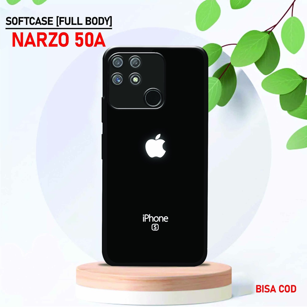 [ UC 4 ] Case Realme Narzo 50a - Case Apel - Gambar Branded - Hardcase Realme Narzo 50a - Case Premi