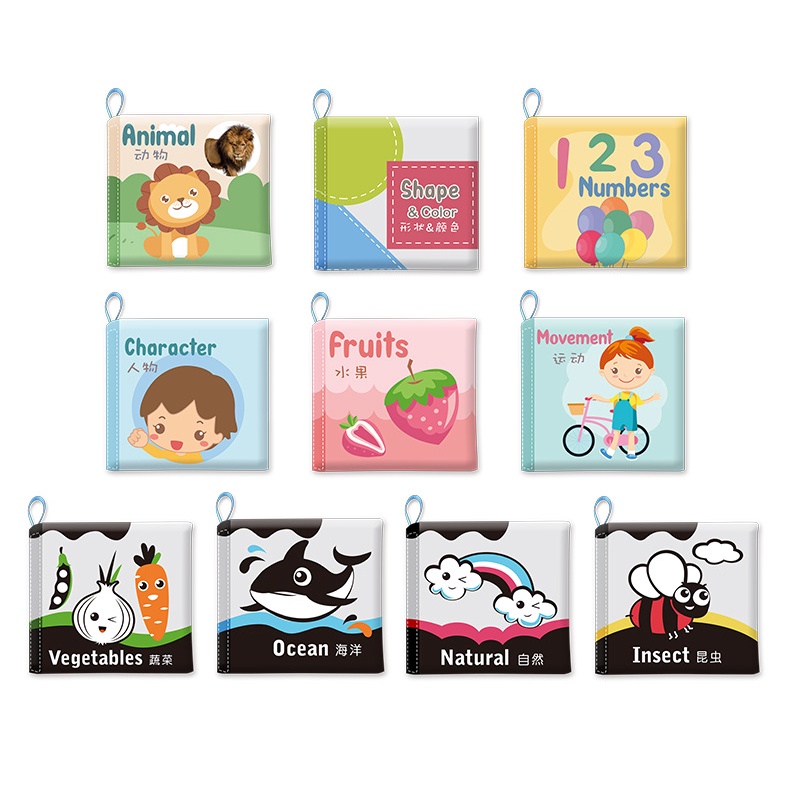MD - KEOLA Buku Bantal Bayi/ Mainan Edukasi Bayi Softbook/ Buku kain Bayi/ Cloth Book