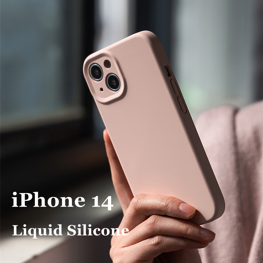 Soft Case Pelindung Kamera Bahan Silikon Cair 12 Warna Shockproof Untuk iPhone 14 Pro MAX 14 Plus