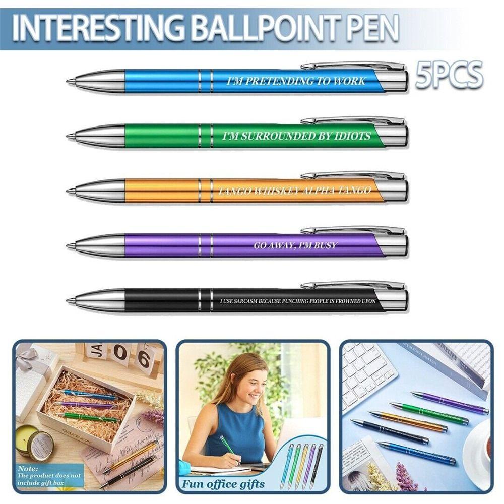 Populer 5pack Pulpen Lucu Hadiah Anak Gel Pen Hitam Pekerjaan Rumah Tangga Glitter Pen