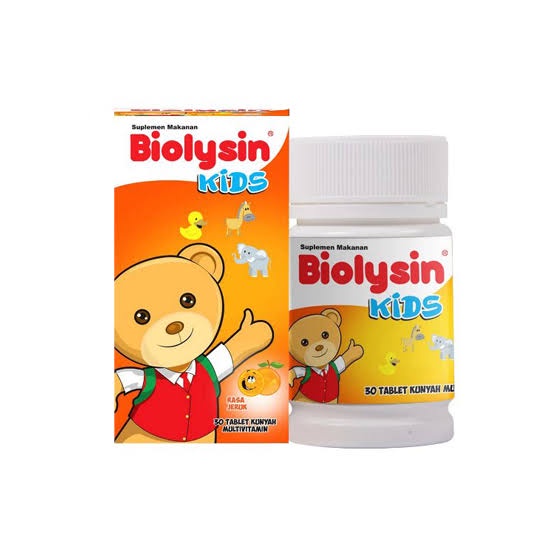BIOLYSIN KIDS Tablet Hisap Multivitamin Anak 30 Tablet Kunyah ORIGINAL-BPOM