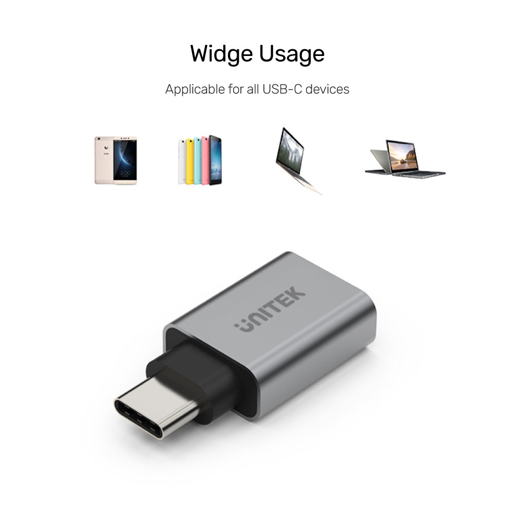 Unitek Y-A025CGY USB A to USB Type C 3.1 Adapter OTG On The Go A025CGY
