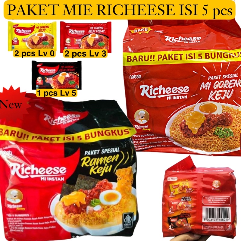 Jual Paket Mie Richeese Goreng Isi Pcs Campur Level Mie Richeese