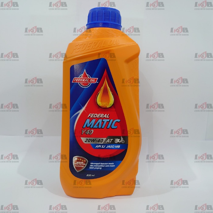 Oli Federal Matic Ultratec 30 10W30 Y40 20w40 API SJ JASO MB Matik Orange 800ml