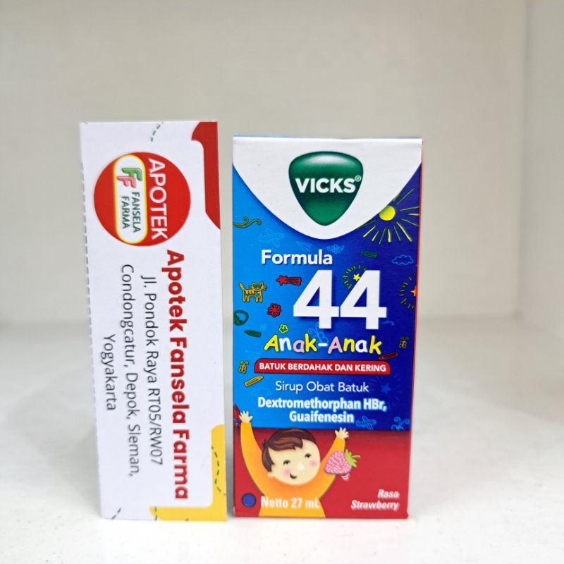 Vicks F44 anak Sirup Batuk Formula 44 batuk kering batuk berdahak