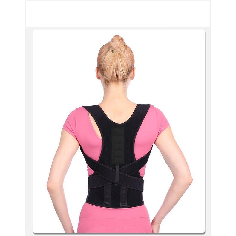 HS-0214 Sabuk Terapi Penyangga Punggung Pria &amp; Wanita Anti Bungkuk-Alat Sabuk Terapi Pelurus Penyangga Penegak Punggung Bungkuk Posture Back Support Brace