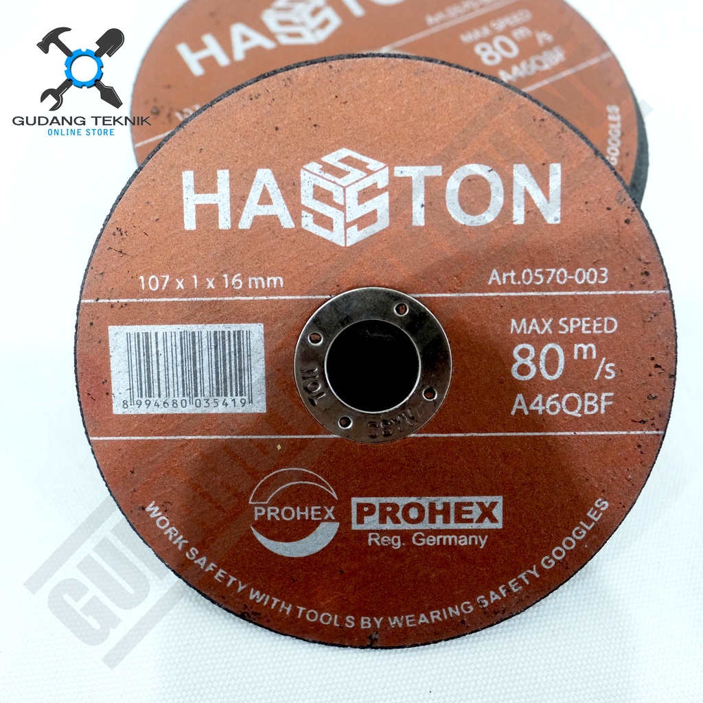 Mata Batu Gerinda Grenda Potong 4&quot; HASSTON PROHEX 0570-003 / Cutting Wheel 4 Inch HASTON PROHEX