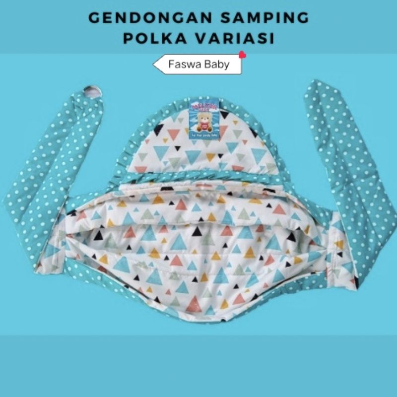 Gendongan Bayi Samping Ring Sling Motif / Gendongan Bayi Topi Tutup Kepala