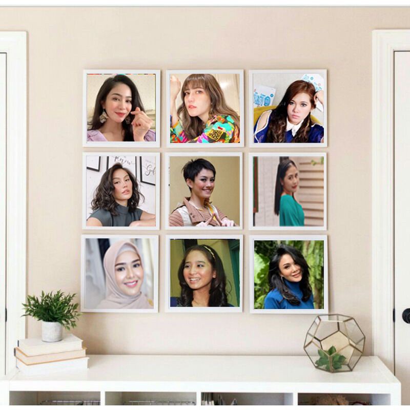 CETAK FOTO BLOK INSTAWALL, DENGA PAKAI BINGKAI FOTO + Frame Dinding 8R 20x20cm