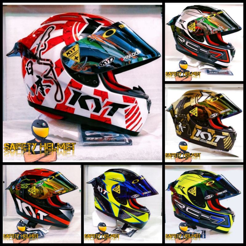 Helm full face KYT RC-7 original modif (paket ganteng)