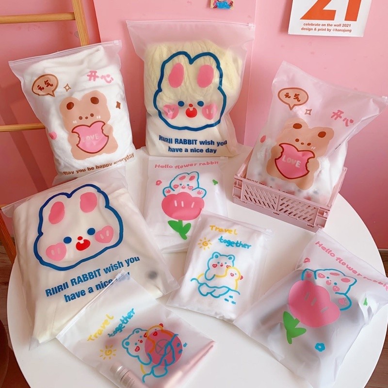 

DY PACK Travel Storage Plastik Zipper Serbaguna Ins Kawaii AESTHETIC RT94