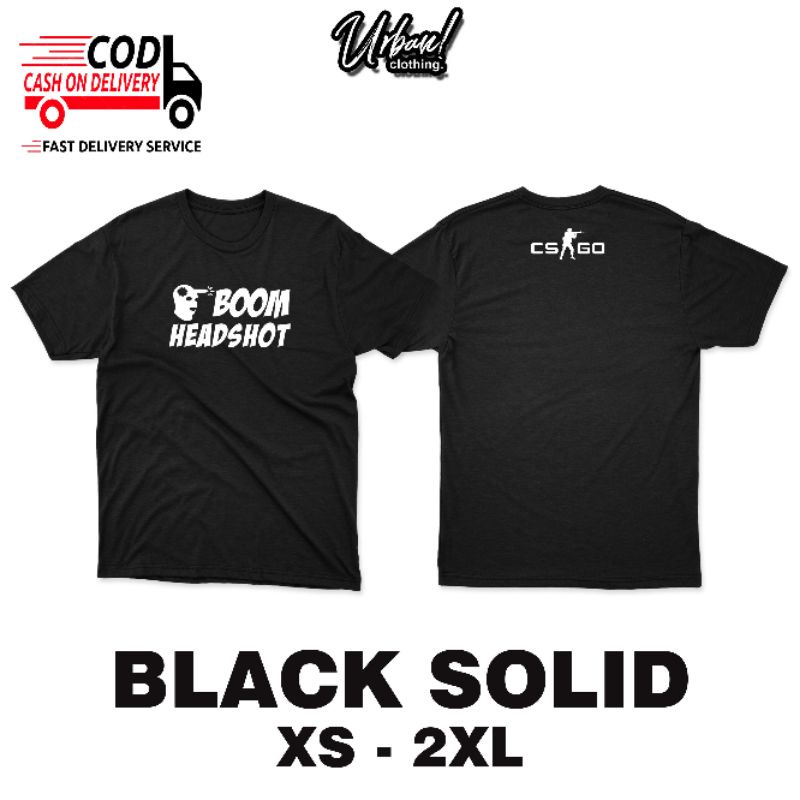 Urban Clothing - Kaos CS GO HEADSHOT | Kaos Gaming | Game CS GO | Pakaian Pria Terbaru 2022 | Model 