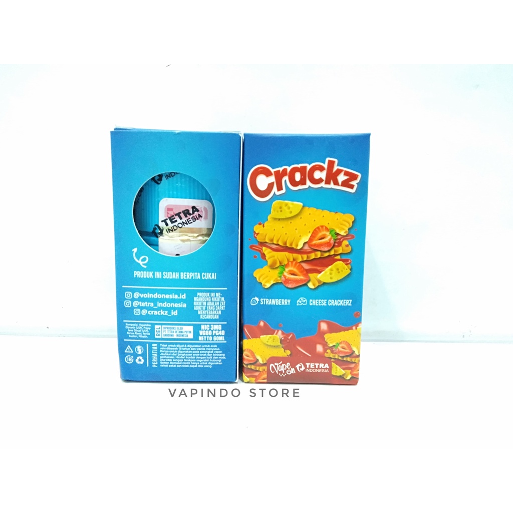 CRACKZ V1 STRAWBERRY CHEESECAKE CRACKER 60ML 3MG BY TETRA X VAPEON