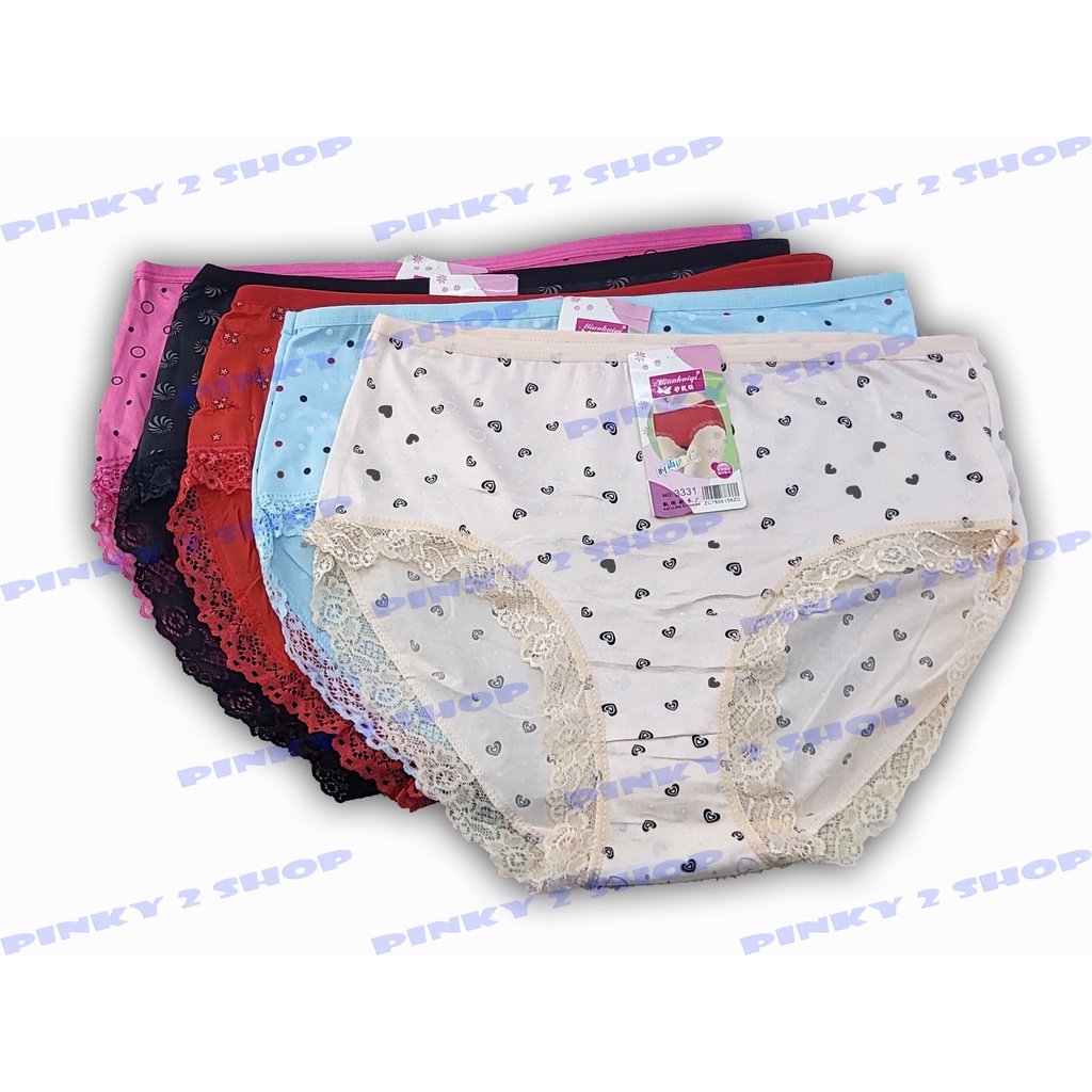 CELANA DALAM WANITA IMPORT BERENDA FULL MOTIF  SIZE BESAR