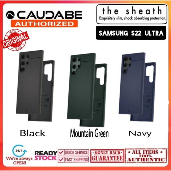 Original Case Samsung S22 Ultra Caudabe SHEATH Casing Original - Navy, S22 Ultra