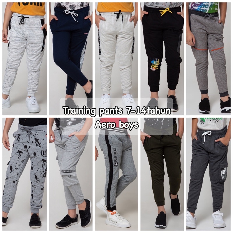 Training anak 7-14 tahun Aeroo boys celana panjang olahraga unisex laki-laki perempuan jogger sport 