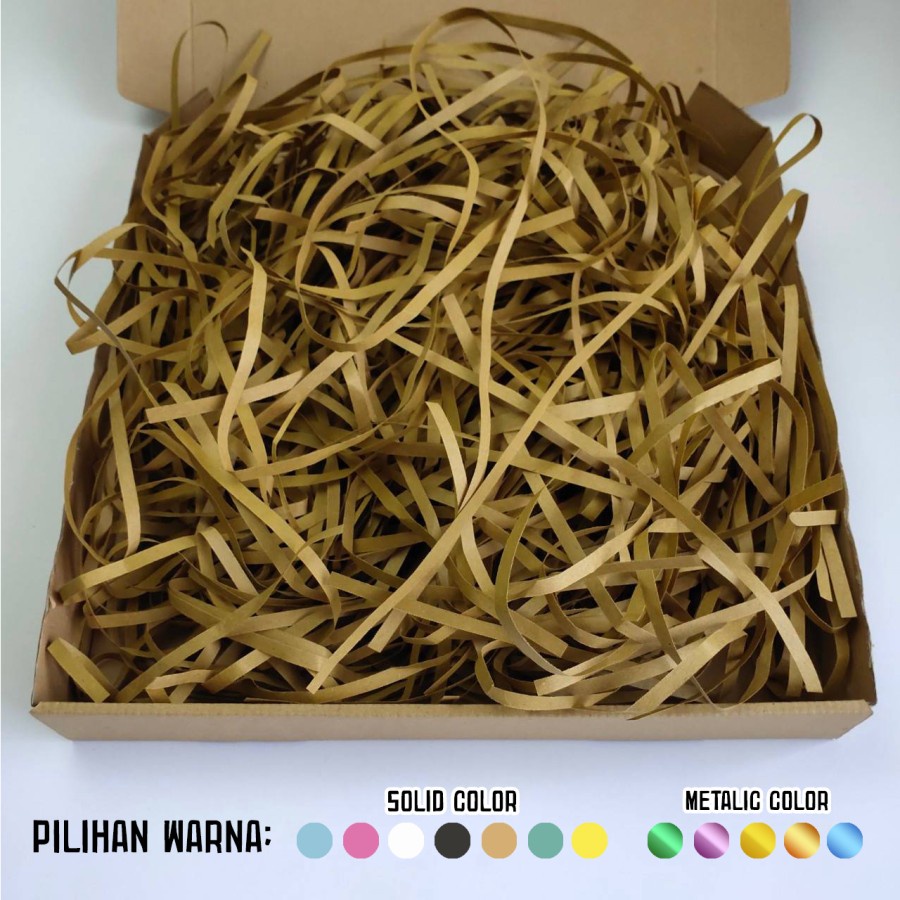 BEST PRODUCT Shredded Paper Kertas Cacah Hiasan Serut Potong Hamper Hiasan Dekorasi - Putih / cacgan