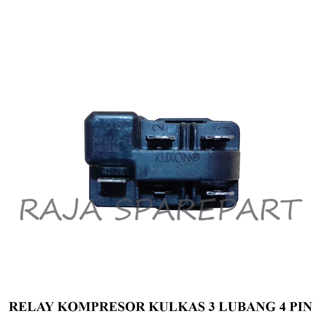 RELAY KAKI KOMPRESOR KULKAS 3 LUBANG 4 PIN