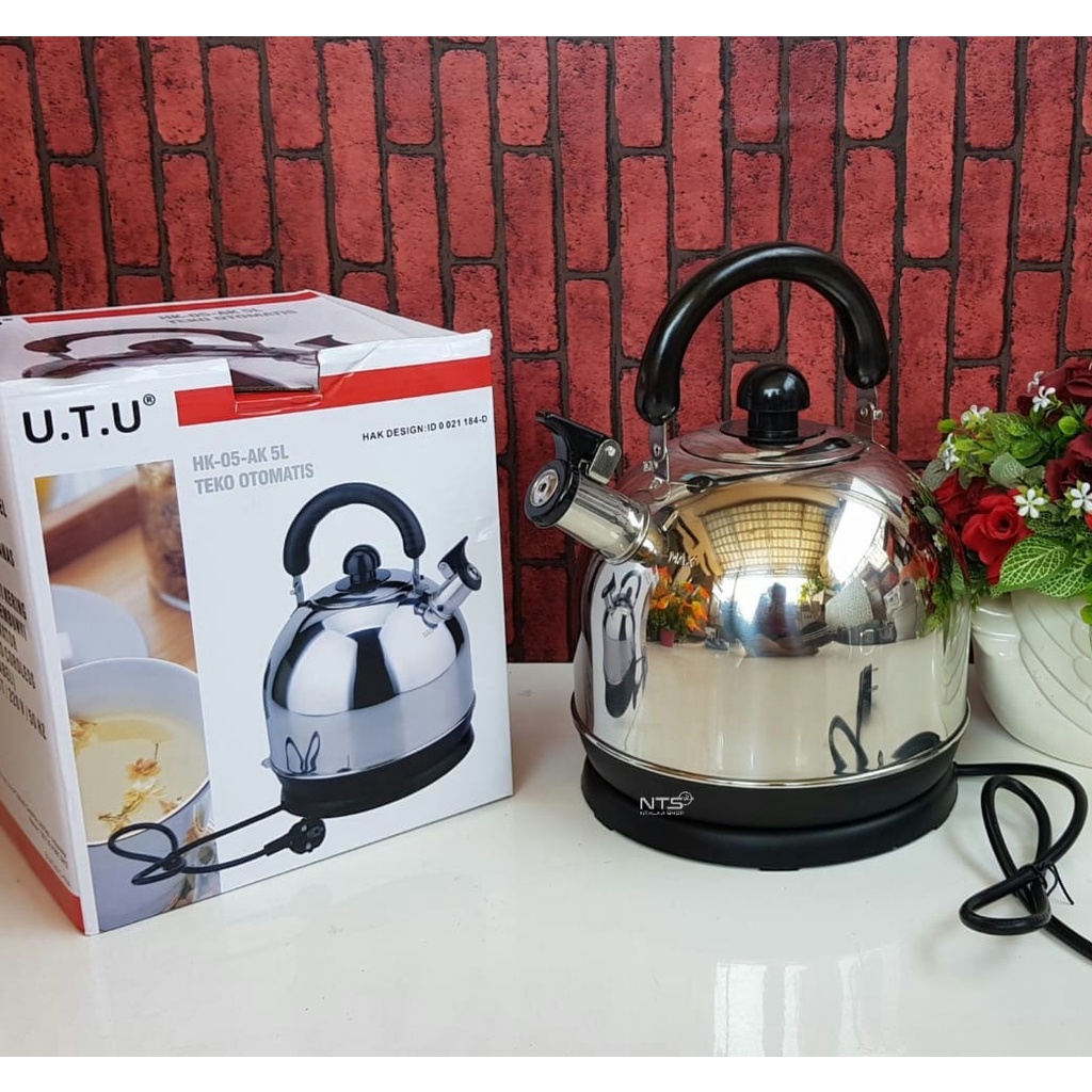 UTU Teko Bunyi Listrik 5 Liter -Teko Air Panas Stainless Steel