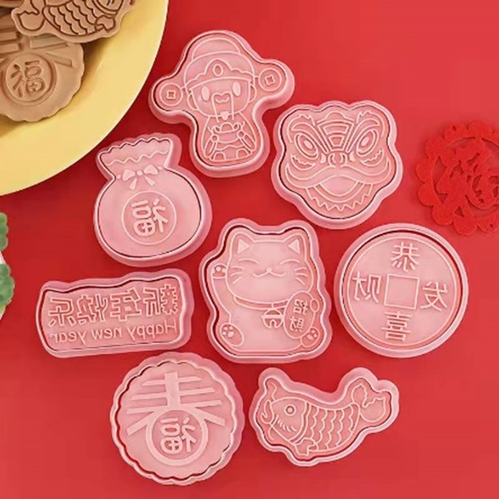 Cookie Cutter 3D Set Cetakan Cookies Lebaran Idul Fitri Christmas Hari Raya Natal Xmas Motif Animal Onta Kelinci Ikan Barongsai Santa Claus Cookies Kue Kering